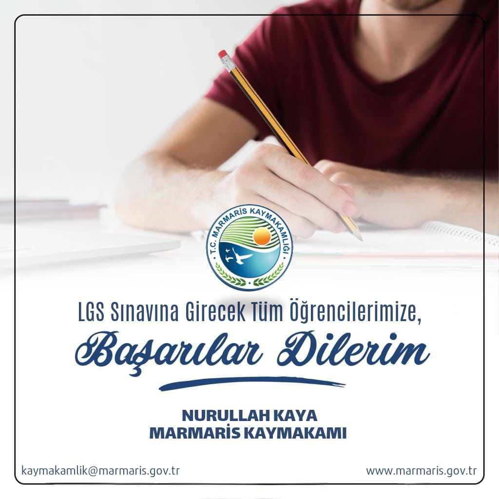 Kaymakamımız Sayın Nurullah KAYA; JGS Sınavına Girecek Tüm Ögrencilerimize Başarılar Diler.